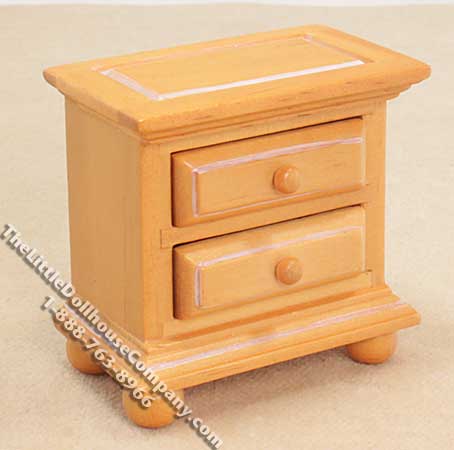 (image for) Miniature Oak Nightstand for Dollhouses