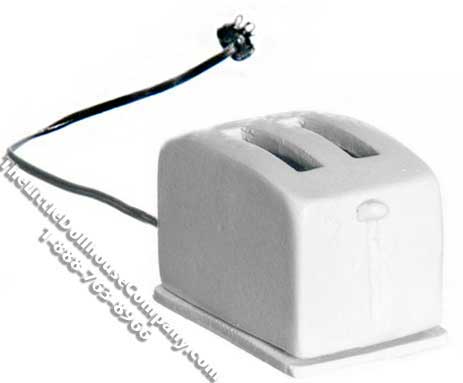 (image for) Miniature White Toaster for Dollhouses