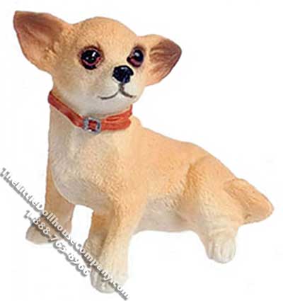 (image for) Dollhouse Scale Model Sitting Chihuahua Puppy Dog