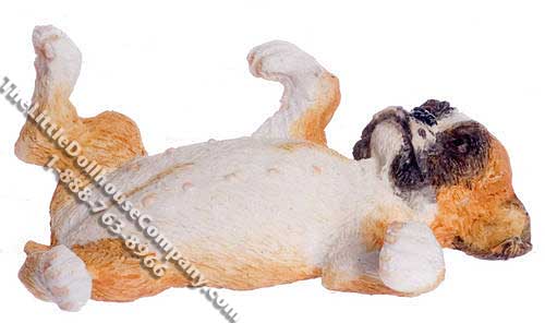 (image for) Dollhouse Scale Model Boxer Lying on Her Back