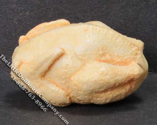 (image for) Dollhouse Scale Model Yellow Uncooked Chicken