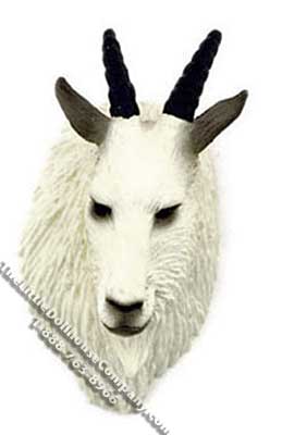(image for) Dollhouse Scale Model Wall Mount Mountain Goat Head