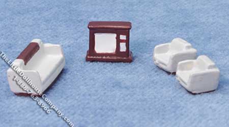 (image for) 1/144" Den/TV Room Set for Dollhouses