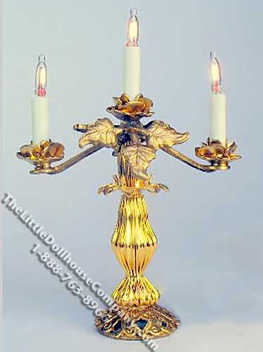 (image for) Dollhouse Scale Model 12v Rose Candelabra