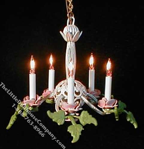 (image for) Dollhouse Scale Model Rosette Chandelier