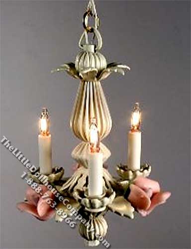 (image for) Dollhouse Scale Model Soft White Danielle Chandelier