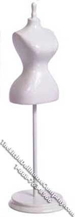 (image for) Dollhouse Scale Model White Half Body Mannequin