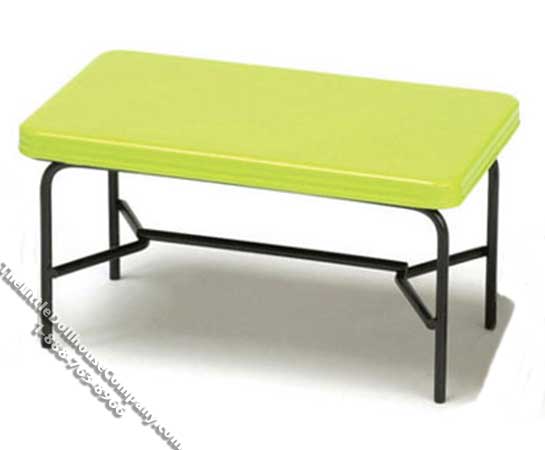 (image for) Miniature 1940's Style Green Metal Table for Dollhouses