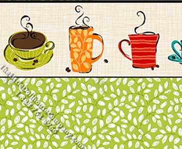 (image for) Dollhouse Scale Model Wallpaper Coffee House Pattern