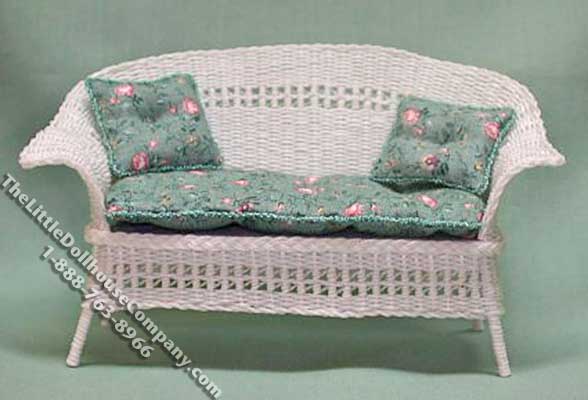 (image for) Miniature Victorian Wicker Settee Kit for Dollhouses