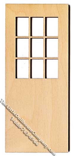 (image for) Dollhouse Scale Model Unfinished Laser Cut Door w/Openings