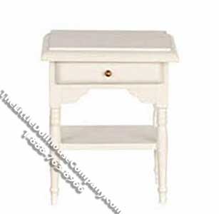 (image for) Miniature White Night Stand for Dollhouses