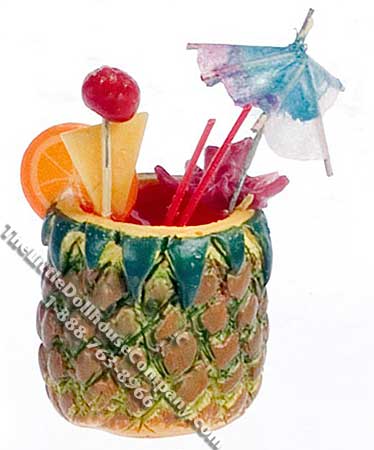 (image for) Dollhouse Scale Model Pineapple Fruit Punch