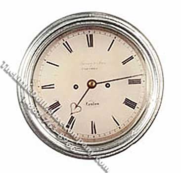 (image for) Dollhouse Scale Model Chrome Wall Clock