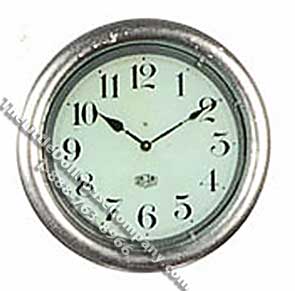 (image for) Dollhouse Scale Model Chrome Wall Clock
