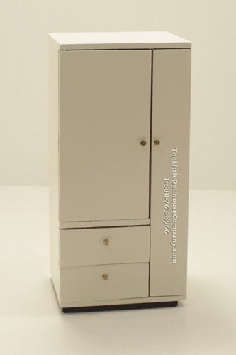 (image for) Dollhouse Scale White Cabinet with Drawers