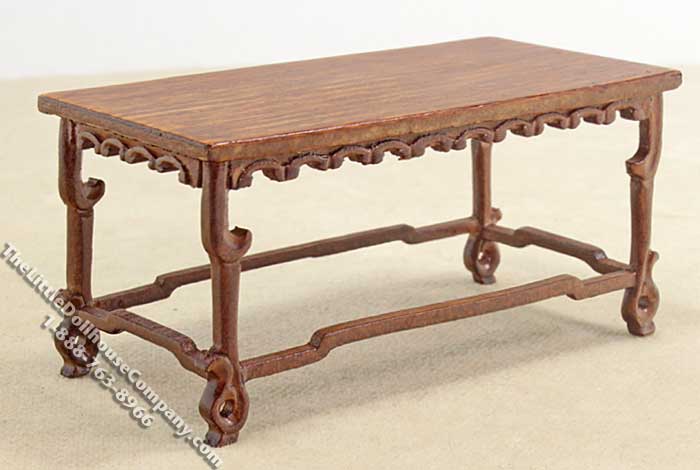 (image for) Miniature New Walnut Coffee Table for Dollhouses