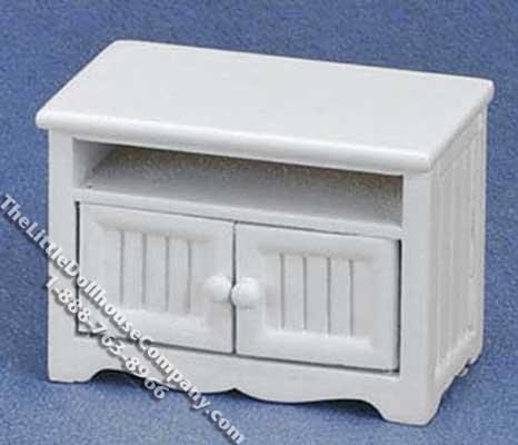 (image for) Miniature French Country TV/VCR Stand for Dollhouses