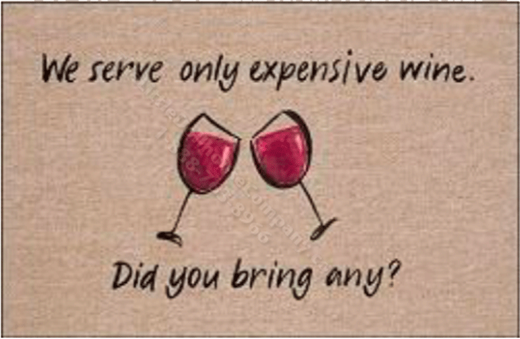 (image for) Miniature Expensive Wine Taste Welcome Mat for Dollhouses