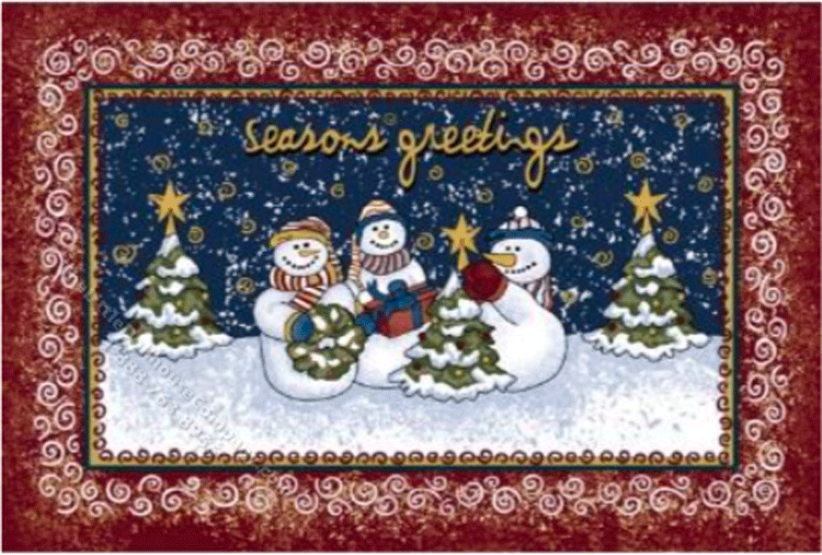 (image for) Miniature Seasons Greetings Welcome Mat for Dollhouses