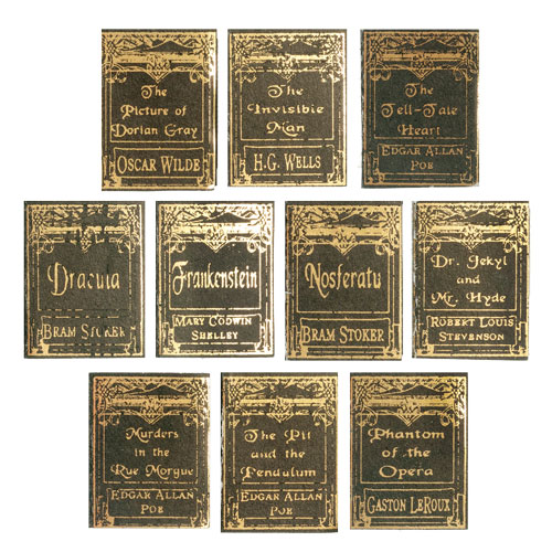 (image for) Miniature Reproduction Horror Classics Books for Dollhouses