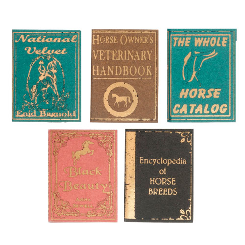 (image for) Miniature Horse Lovers Assortment of Books for Dollhouses