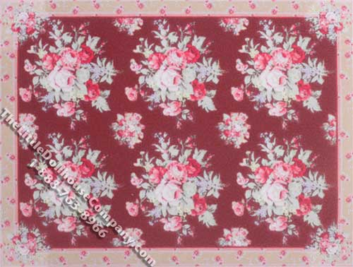 (image for) Dollhouse Scale Model Small Sized Rectangular Traditional Rug