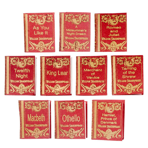 (image for) Miniature Reproduction Shakespeare Books for Dollhouses