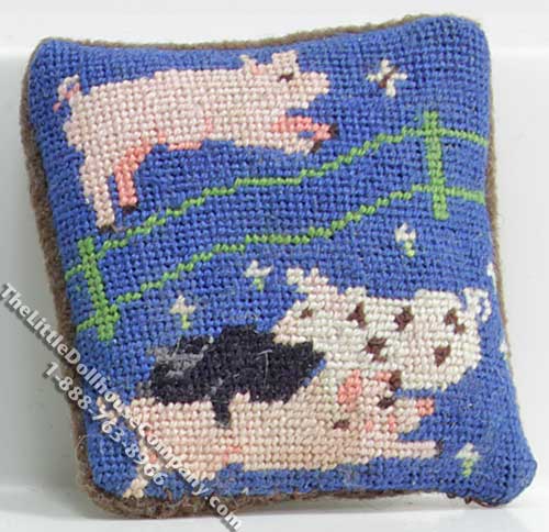 (image for) Dollhouse Scale Model Nursery Themed Pillow