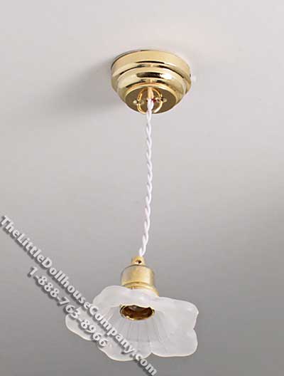 (image for) Dollhouse Scale Model Battery Operated Frosted Ceiling Light