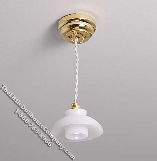 (image for) Dollhouse Scale Model Battery Operated Frosted Ceiling Light