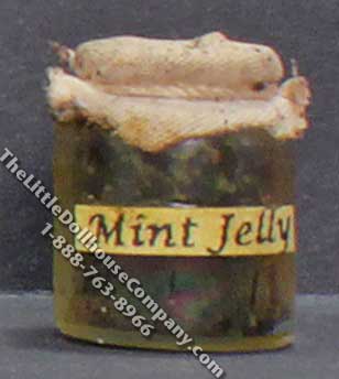 (image for) Miniature Homemade Mint Jelly in Wax Sealed Jar