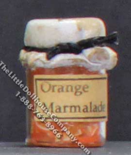 (image for) Dollhouse Scale Model Homemade Orange Marmalade in Sealed Jar