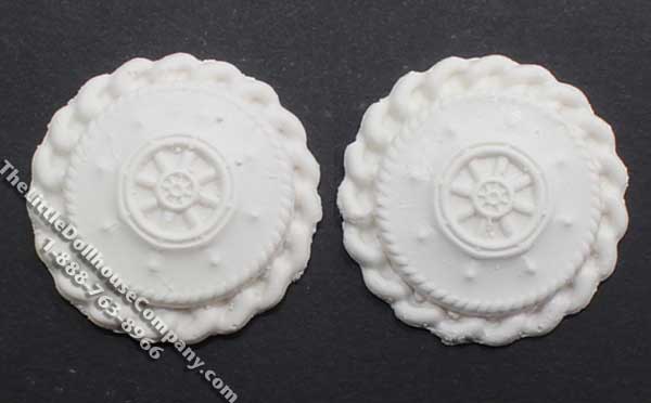 (image for) Dollhouse Scale Model Round Ceiling Medallions (2/pk)