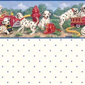 (image for) Dollhouse Scale Model Wallpaper Dalmations Stripe Pattern
