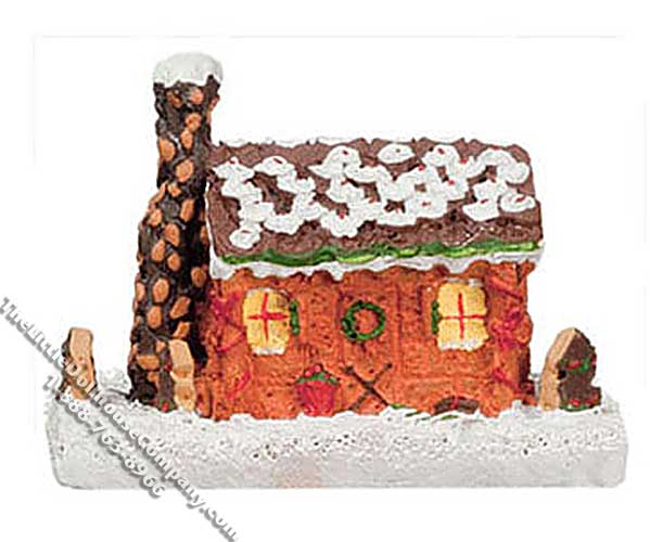 (image for) Miniature Gingerbread Log Cabin for Dollhouses