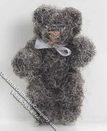 (image for) Miniature Small Dark Mohair Teddy Bear by Erna Meyer