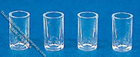 (image for) Miniature Set of 4 Assorted Tumblers for Dollhouses