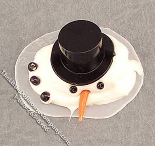 (image for) Miniature Melting Snowman for Dollhouses