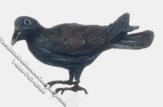 (image for) Miniature American Crow for Dollhouses
