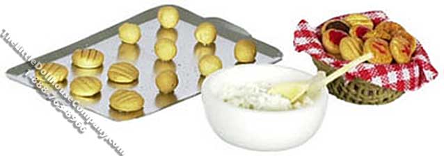 (image for) Miniature Cookie Making Set for Dollhouses