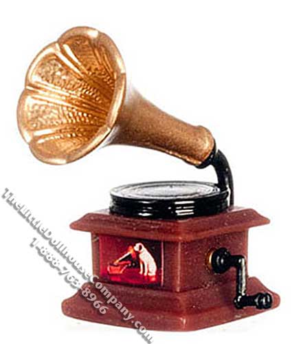 (image for) Dollhouse Scale Model Replica Gramophone