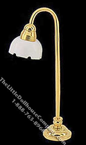 (image for) Miniature 1/2 Scale 12v Fluted Floor Lamp for Dollhouses