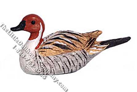(image for) Miniature Female Plumage Duck Decoy for Dollhouses