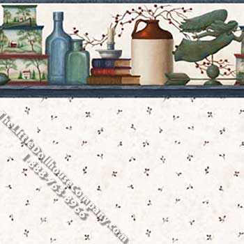 (image for) Country Artifacts Pattern Miniature Wallpaper for Dollhouses