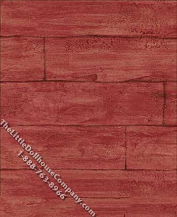(image for) Cherry Wood Plank Pattern Miniature Wallpaper for Dollhouses