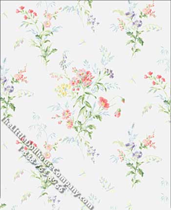 (image for) Wildflower Bouquet Pattern Miniature Wallpaper for Dollhouses