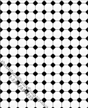 (image for) Metro Hexagon Tile Pattern Miniature Wallpaper for Dollhouses