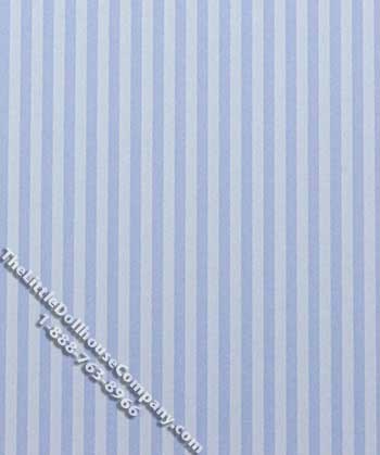 (image for) Blue Stripe Pattern Miniature Wallpaper for Dollhouses