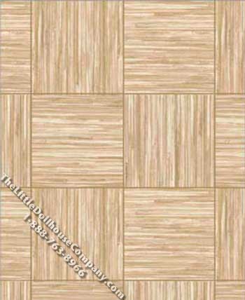 (image for) Faux Parquet Tile Pattern Miniature Wallpaper for Dollhouses